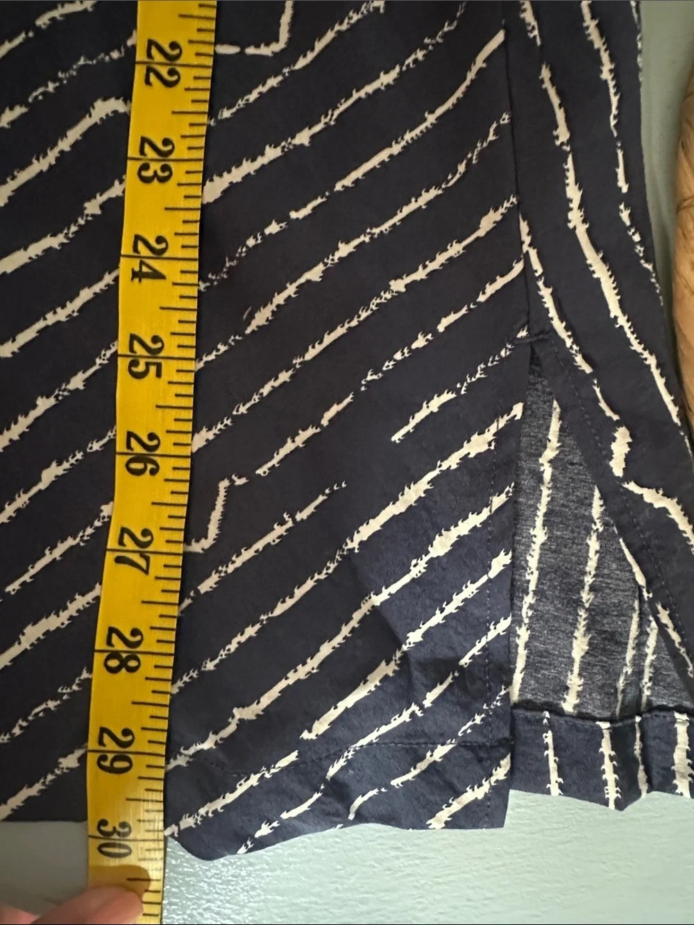 John Mark Navy White Striped Tunic NWT Women’s M Boho Chic Eclectic Casual Luxe